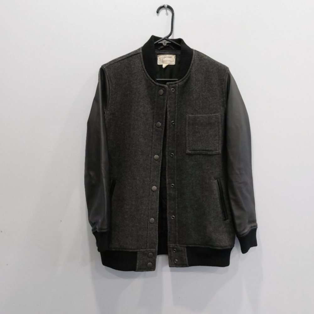 Current Elliot Stanwood Leather Bomber Jacket